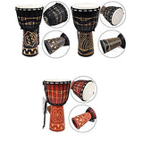 Hand Drum 10/12 Inch African Drum African Wood Drum Carving West African Bongo Drum 2 Colors for Performances (Color : Black2, Size : 12 Inch)