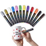 Paint Pens - 12 Premium Acrylic Paint Pens & Rock Painting Kit for Painting Rocks, Pebbles, Glass, Ceramic, Wood, Porcelain Permanent Water Based Waterproof Paint Marker Pens with 3-5mm Reversible Tip