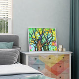 lamplig Paint by Numbers for Adults Beginner Large Tree Colorful, DIY Oil Acrylic Painting Kits on Canvas Paintworks Home Decoration 16x20 Inch