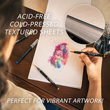 Watercolor Paper Pad 2 Pack by Genuine Crafts - A4 8.3 in. x 11.7 in. - 30 Sheets - Cold Press Perfect Bound 140 Pound Acid Free Sketchbook - Textured Paper Great for Watercolor Painting and Wet Media