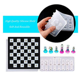 5PCS Chess Pieces Resin Molds, DIY Silicone Chess Board Mold, Epoxy Checkers Game for Casting,Casting Making Craft, Decorating Tools Supplies Crystal Mold,Epoxy Resin Mold,DIY Tool