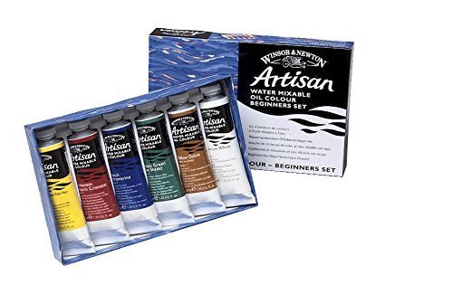 Winsor & Newton Artisan Water-Mixable Oil Colors, Assorted Colors, Set of 6
