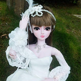 Alina Wedding Girl 1/3 60cm SD BJD Dolls Full Set 24" Jointed Gift Bride Bjd Doll + Makeup + Full Set Accessories