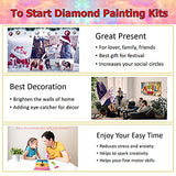 YALKIN 5D Diamond Painting Kits for Adults (15.7x27.6inch) DIY Large Butterfly Full Round Drill Cross Stitch Embroidery Pictures Arts Paint by Number Kits Diamond Painting Kits for Home Wall Decor