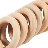 Natural Wood Ring – 20 Pack Unfinished Wood Rings for Ring Pendant, DIY Connectors, and Jewelry