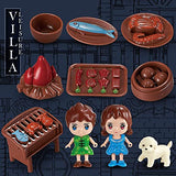 Yalanqisi DIY Dollhouse Kits Homely Miniature Art with Furniture, Horses, Pets, Dolls, and a Series of Units.（180pcs）