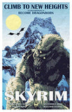 Skyrim - Become Dragonborn - Vintage Travel Poster - 11x17