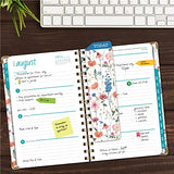HARDCOVER Academic Year 2023-2024 Planner: (June 2023 Through July 2024) 5.5"x8" Daily Weekly Monthly Planner Yearly Agenda. Bookmark, Pocket Folder and Sticky Note Set (Colorful Botanicals)