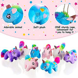 8 Pieces Mini Plush Unicorn Toys Animal Stuffed DIY Keychain Accessories Unicorn Decorations for Birthday Baby Shower Xmas Wedding Party Favors