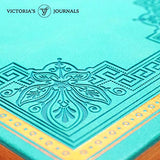 VICTORIA'S JOURNALS Leatherette Vintage Journal Hard Cover Lined Notebook Old Looking Travel Diary, A5 Size 5.7'' x 8.1''