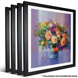 Ginfonr 4 Pack 5D Diamond Painting Full Drill Oil Painting Flowers, Colorful Bouquets Rhinestone Embroidery Craft Paint with Diamonds Arts DIY Wall Decor 30x30 cm (12x12 inch)