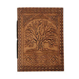 storeindya Leather Journal Travel Diary Antique Handmade Notebook for Women & Men Unlined Personal Organizers Sketchbook Doodle Rustic Writing Book Ledgers Office Gifts (7 x 5 -Tree of Life)