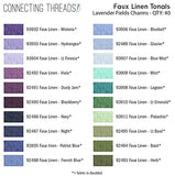 Connecting Threads Blender Collection Precut Cotton Quilting Fabric Bundle 5" Charms (Faux Linen Tonals Lavender Fields)
