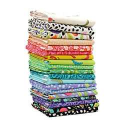 Free Spirit Monkey Wrench Fat Eighth Bundle (19 pcs) by Tula Pink 9 x 21 inches (22.86cm x 53.34cm) Fabric cuts DIY Quilt Fabric