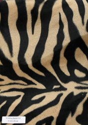 Velboa Animal Print Faux / Fake Fur Zebra Brown Fabric By the Yard
