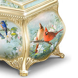 Joe Hautman Songbird Artwork Porcelain Music Box with 22K Gold Sentiment by The Bradford Exchange