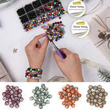 EuTengHao 846Pcs Lava Stone Beads Rock Loose Beads Cloisonne Beads Kit with Ink Patterns Chakra Beads Spacer Pendants Beads for Diffuser Essential Oils Adult DIY Bracelet Jewelry Making Supplies