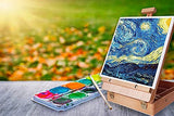 VOCHIC Tabletop Easel for Painting Wooden Sketchbox Adjustable Easel Stand Tabletop Art Easel Desktop Painting Easel for Kids Adults