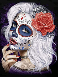 YUYONGTANG DIY Diamond Painting Kits for Adults,5D Full Round Drill Kits Sugar Skull Girl Picture Embroidery Rhinestone Painting Craft Art Craft for Home Wall Decor, (WH-D1)