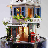 TUANJIE 1Pcs Rotating DIY Miniature Dollhouse kit DIY Miniature Dollhouse Kit Dollhouse Music Box Rotate Music Box and LED Light for Kids Creative Birthday Gift