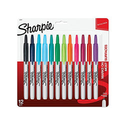 Sharpie Retractable Permanent Markers, Fine Point, Assorted Colors, 12-Count, 2 Sets