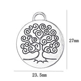 45pcs Mix Antique Silver Alloy Tree of Life Charms Pendants DIY Antique Charms Pendant for Crafting Bracelet Necklace Jewelry Findings Jewelry Making Accessory