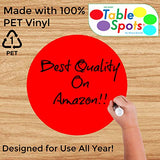 New Larger Size! | The Original Table Spots for Teachers | No Staining, No Shadowing, Complete Erase! Dry Erase, 10 Pack Multicolor Circles, Wall Stickers, Decals