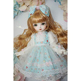 HMANE BJD Doll Clothes 1/4, Lovely Sweet Strawberry Dress Outfit Set for 1/4 BJD Doll (No Doll) - Blue