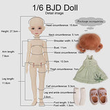 1/6 BJD Doll Fully Poseable Fashion Doll, with Skirt Wig Makeup Socks Shoes, Best Gift for Friend