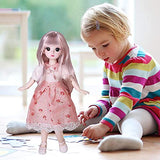 3D Doll Princess Gift, Safe Durable Dress Up Girl Toy Gift with Movable Joints Rapunzel Fashion Doll,3D BJD Doll Princess Toy for Girl Birthday Gift