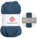 SJ SHINEJING T-Shirt Yarn Fettuccini Zpagetti-Knitting Crocheting Bags Bowls DIY Handicraft and Home Decor Yarn 3 Pack (Turquoise)