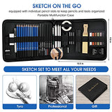 Art Supplies, BYWOKY 50 PCS Sketching & Drawing Pencils Art Kit, Each Artists Drawing Supplies Set for Adults/Kids Including Graphite/Charcoal Pencils & Sticks, Pastels, Erasers and Bonus Sketch Pad