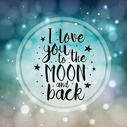 Qoalips I Love You to The Moon and Back 5D Diamond Painting Kits, Inspirational Quote Romantic Painting Arts Craft Canvas Full Drill Cross Stitch, 12x12 Inch
