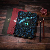 MOLSHINE A5 (7.3" x 5.1") 3D Dragon Embossed Journal,Resin Engraving Notebook ,Retro Diary,100 Sheets Blank Paper,Hardcover Travel Notepad for Writing,Sketchbook,Collection,Gift,Decoration (Blue)