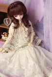 Free Gift 1/4 MSD DOD BJD Dress Suit Outfit Forest Style Doll Dollfie LUTS/ Forest Style Dress /Creamy-White