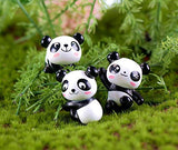 Chris.W 8pcs Dollhouse Miniature Panda Figurines Animal Figure Fairy Garden Terrarium Decorations Ornaments