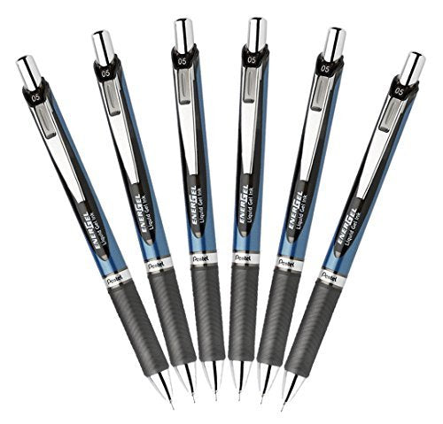 Pentel EnerGel Deluxe RTX Retractable Liquid Gel Pen, Fine Line, 0.5mm Needle Tip, Blue Barrel,