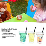 Dollhouse Drink, Doll House Mini Fruit Tea DIY Scene Model Miniature Food Toy for Children Over 3 Years Old