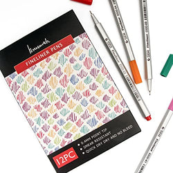 Fineliner Pens, 12 Pack, Pens Fine Point, Colored Pens, Journal Pens, Bible Journaling Pens, Journals Supplies, School Supplies, Pen Set, Art Pens, Writing Pens, Fine Tip Markers, Bible Pens