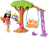 Enchantimals Tree Swing Playset – Felicity Fox doll (6-in) and Flick Animal Figure [Amazon Exclusive]