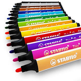 Stabilo Trio Scribbi - Jumbo Triangular Childrens Marker Colouring Pens - Set of 14