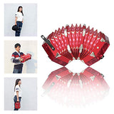 Btuty Concertina Accordion 20-Button 40-Reed Anglo Style with Carrying Bag (Red)