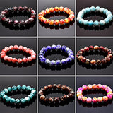 Glass Beads for Jewelry Making, 8mm Glass Crystal Pattern Beads 24 Colors Snowflake Marble Gemstone Beads Round Imitation Jade Craft Beads for DIY Earrings Necklace Bracelet (Snowflake Crystal Bead)