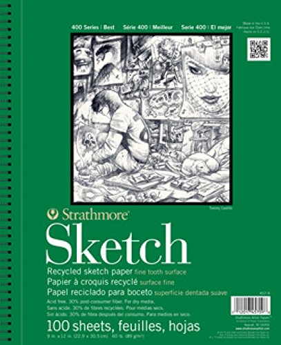 Strathmore STR-457-18 30 Sheet Recycled Sketch Pad, 18 by 24"