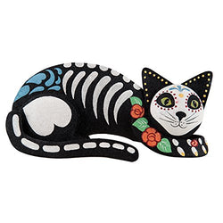 GII Seated Day of the Dead Cat Black