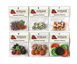 Buttons Galore 40+ Assorted Halloween Buttons for Sewing & Crafts - Set of 6 Button Packs - Candy