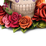 Margaret Le Van Sugar Skull Art Figurine with Faux Gems and Fabric Eyelashes by The Hamilton