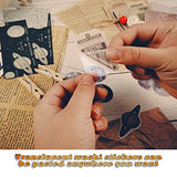 Vintage Journal Stickers, 317 Pcs Journaling Scrapbooking Supplies Scrapbook Aesthetic Paper for Art Bullet Journals Junk DIY Craft Kit for Collage Cottagecore Laptop Picture Frame Decor (Celestial)