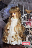 BJD Doll Hair Wig 7-8 inch 18-20cm golden yellow 1/4 MSD DZ DOD MK LUTS 21-1