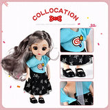 JING SHOW BUSSINESS 10 Sets Doll Clothes for 6 inch Doll ，Include 5 Pieces Girl Mini Dolls, 10 Sets Handmade Doll Clothes and 5 Pairs of Doll Shoes
